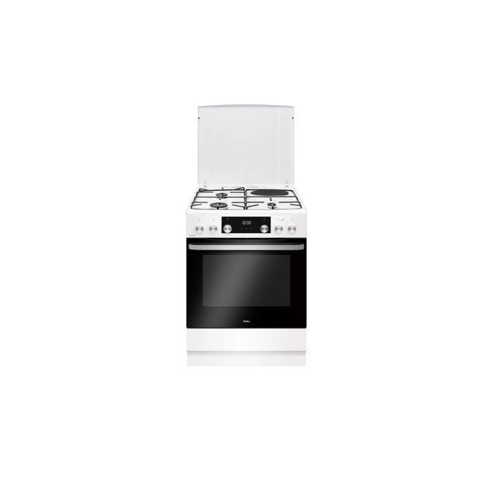 Cuisinière mixte - AMICA - ACM7037RB - Four 77 L - 4 feux (3 gaz + 1 électrique) - Pyrolyse