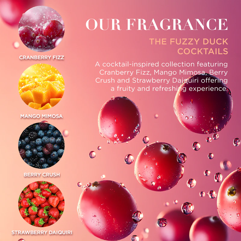 Baylis & Harding The Fuzzy Duck Cotswold Cocktails Espuma de Banho Edição Presente Fragrância Daiquiri de Morango