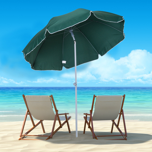  Suncobran za plažu Outsunny 84d-039gn