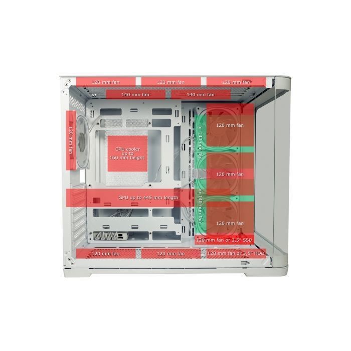 PC Gamer case - LC-Power Gaming 8001W Pro-Storm Light - ATX compatible - Modern design
