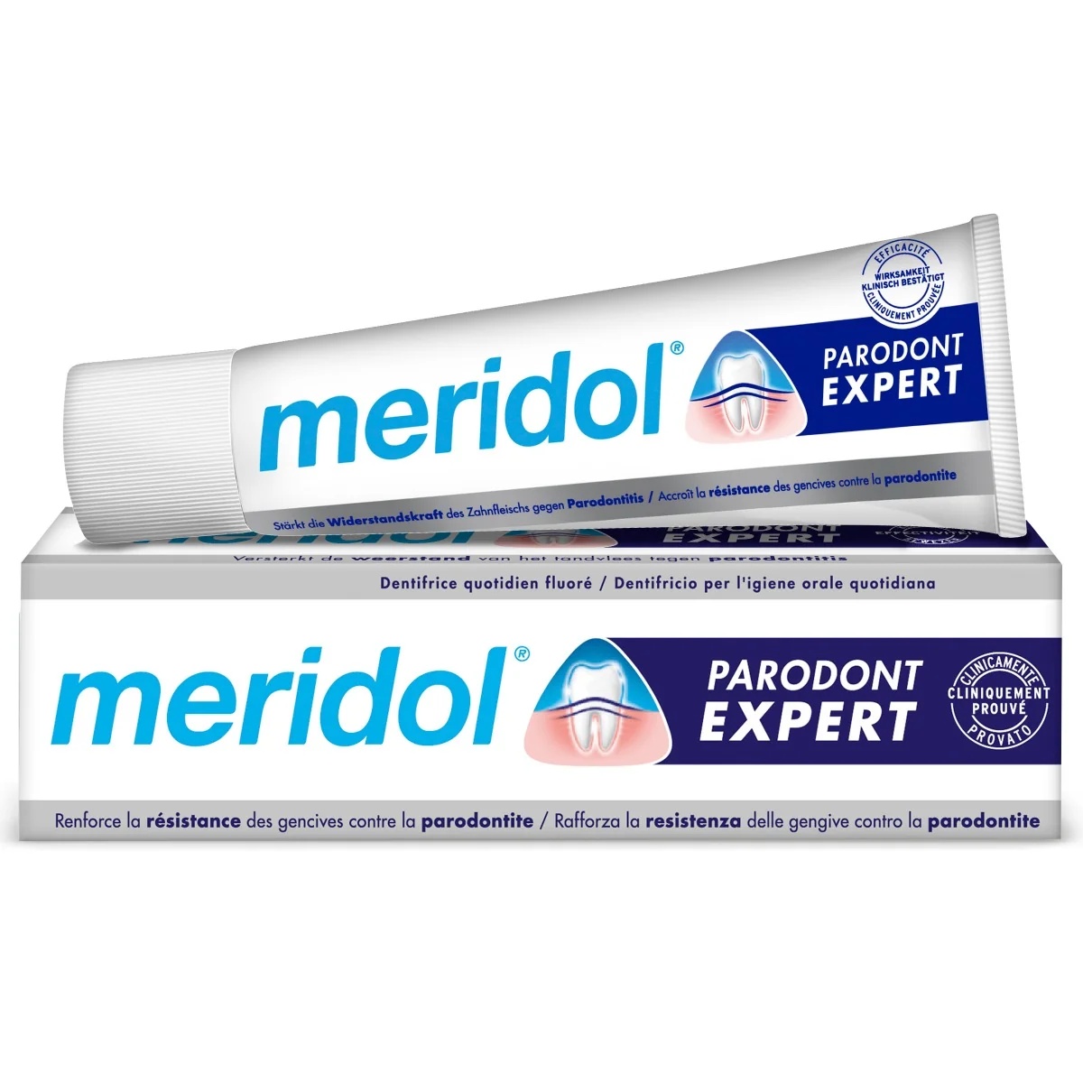 MERIDOL Parodont Expert tandpasta 75 ml is geschikt voor parodontitis en bloedend tandvlees.