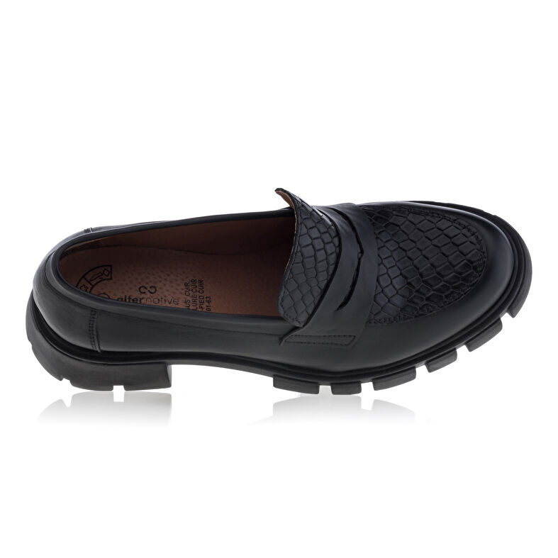 Mocassini/scarpe da barca neri da donna
