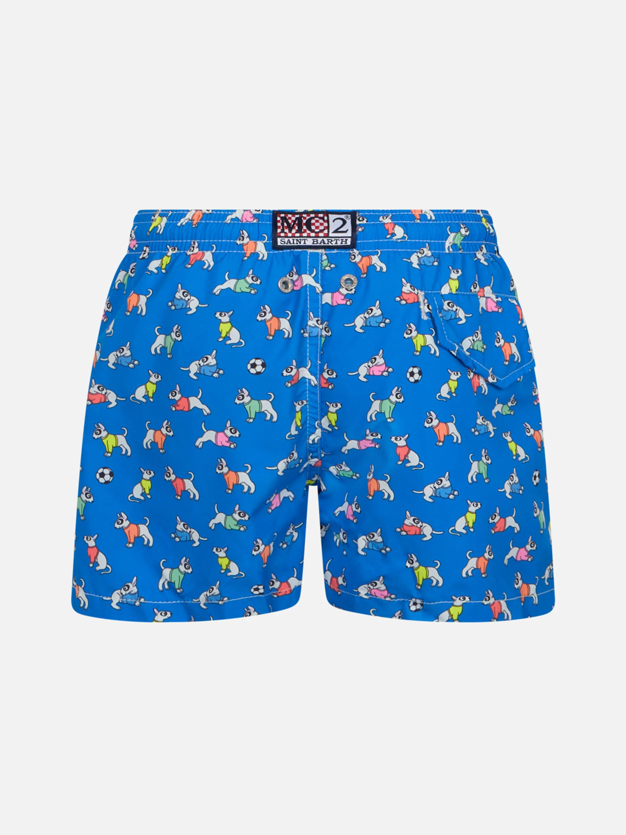 Costume da bagno da bambino in tessuto leggero Jean Lighting con stamp