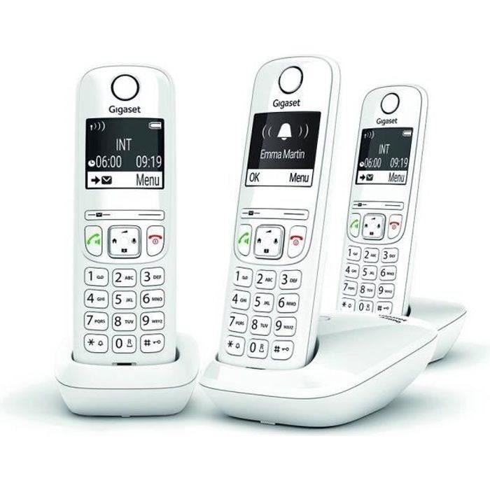 Teléfono inalámbrico GIGASET AS690 Trio blanco