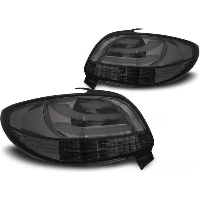 Set van twee getinte LED LTI-achterlichten voor Peugeot 206 hatchback 98-06 (E22)