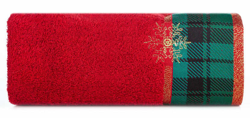 Ręcznik Świąteczny Frotte CHERRY 70x140 cm Czerwony