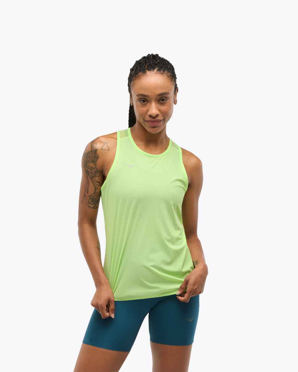 HOKA Airolite Run Tank Tart Apple