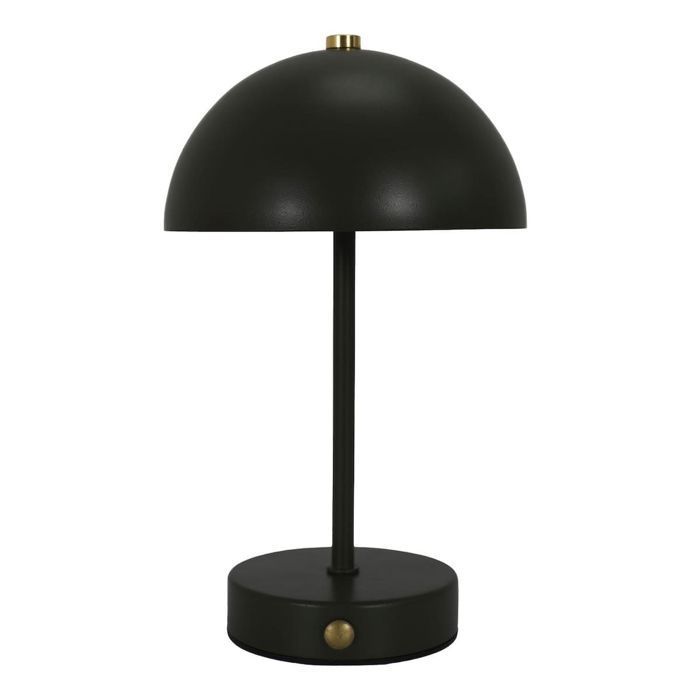 Lampe à poser en métal noir rechargeable (H25cm)