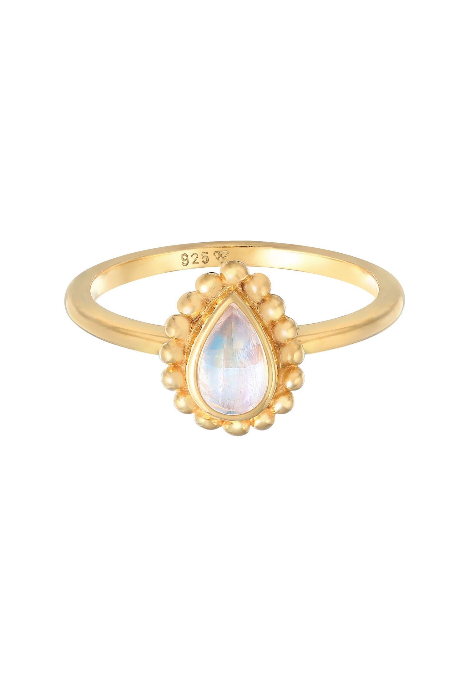 Elli Femmes goutte boules avec pierre de lune en argent sterling 925