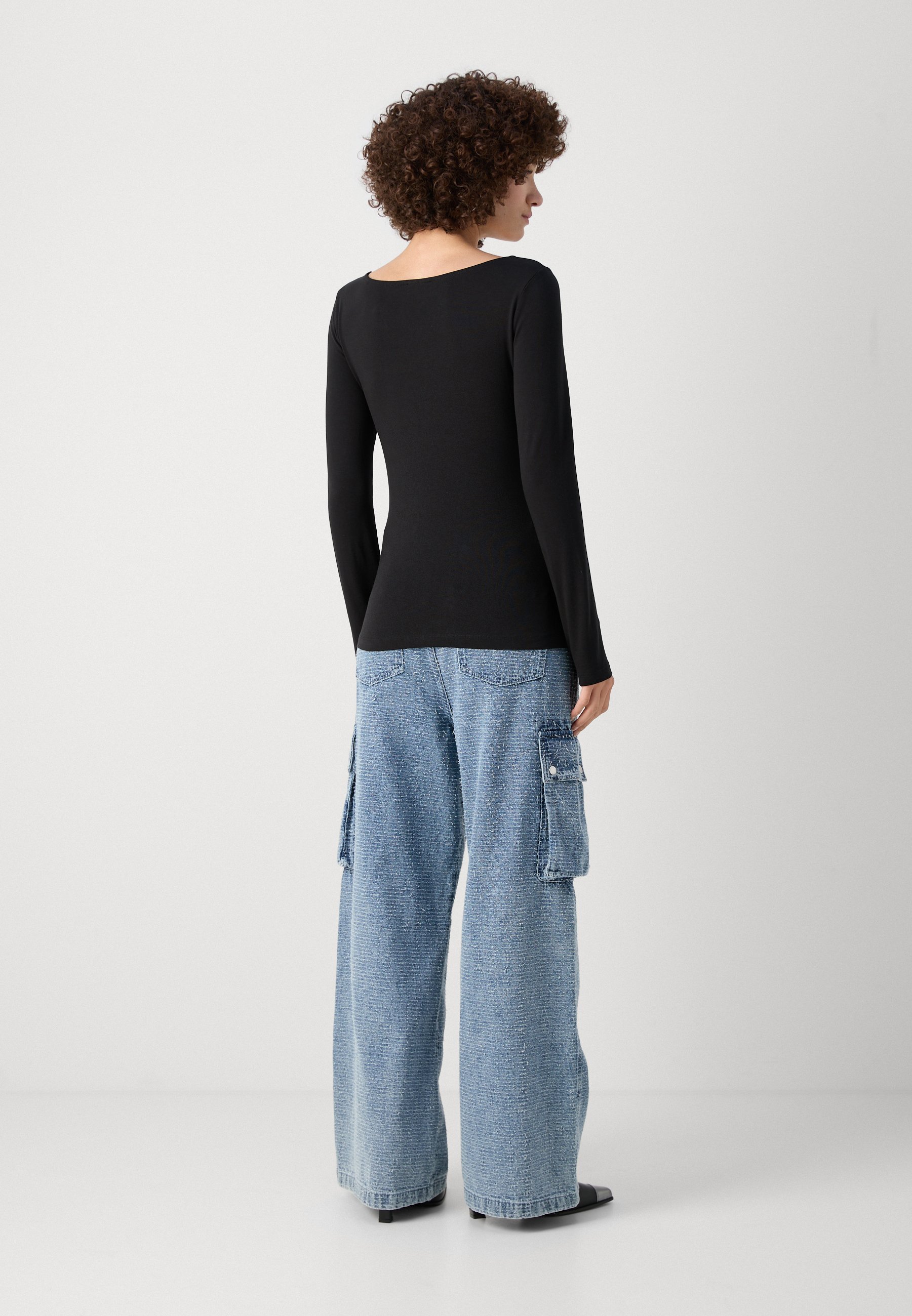Anna Field top met lange mouwen - zwart