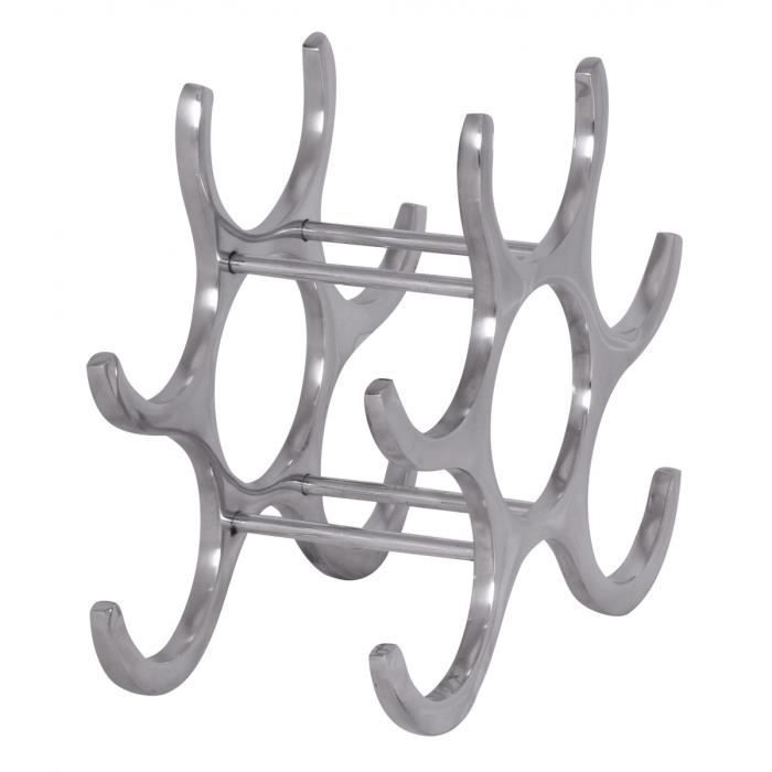 Porte bouteille design Flame en aluminium pour 6 bouteilles