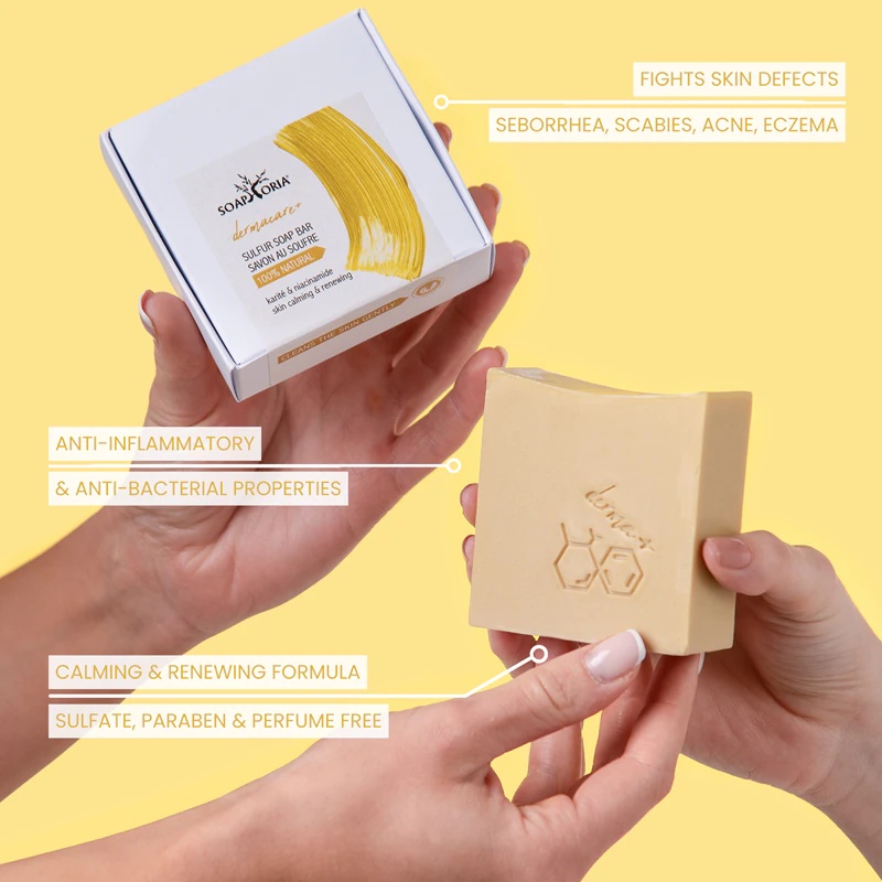Soaphoria Dermacare+ žveplovo milo za globinsko čiščenje