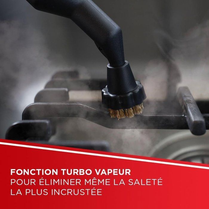 POLTI VAPORETTO Pro 95 Turbo Flexi - Nettoyeur Vapeur Multi-surfaces - 1100 W - 1,3 L - Noir / Vert