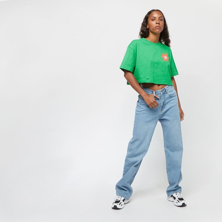 Camiseta corta extragrande con estampado floral