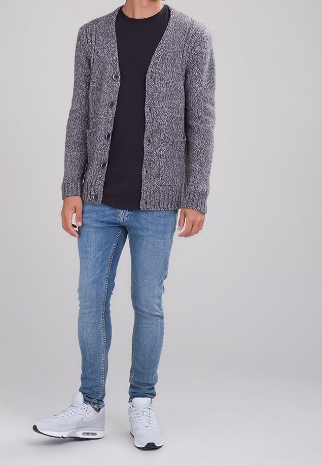 Minimalistisch vest - gemêleerd grijs