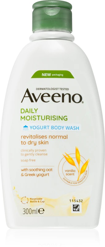 „Aveeno Daily Moisturizing Yogurt“ kūno prausiklis su maitinamąja dušo žele