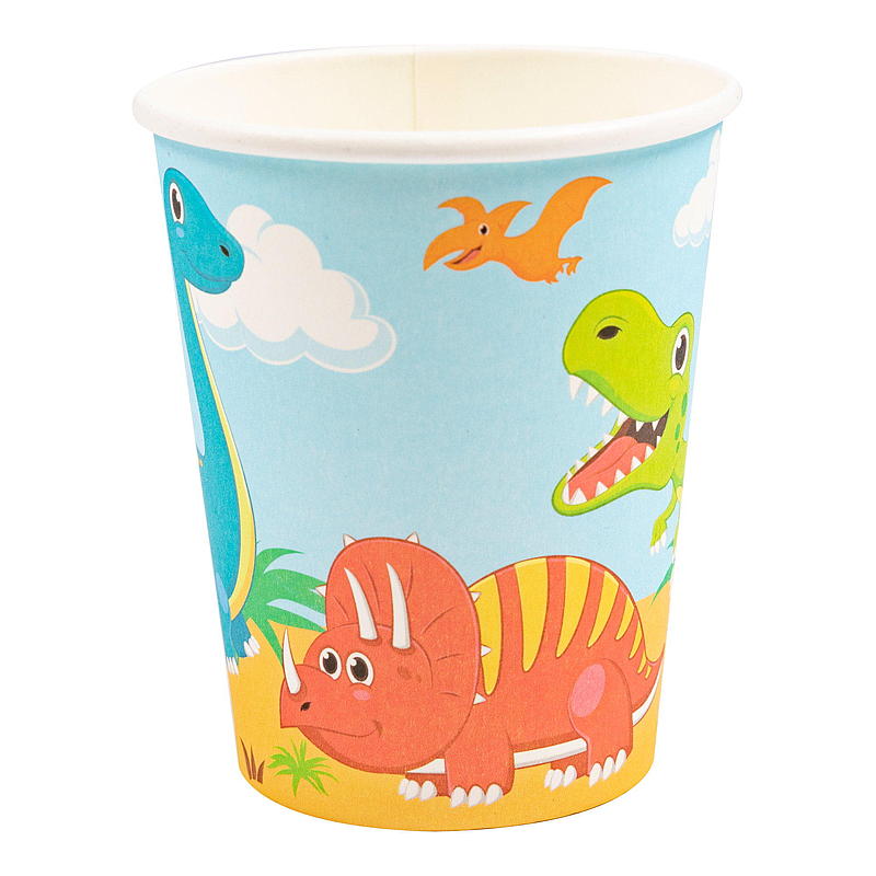 Vasos de cartón Giform 8 dinosaurios