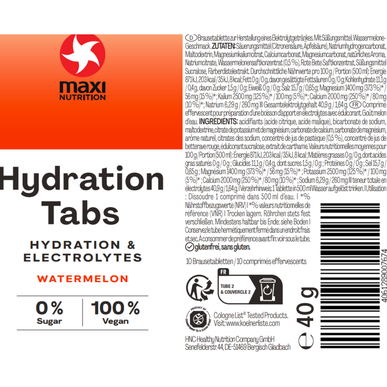 Maxi Nutrition Hydratační a elektrolytické tablety s příchutí melounu 10 tablet 10 tablet