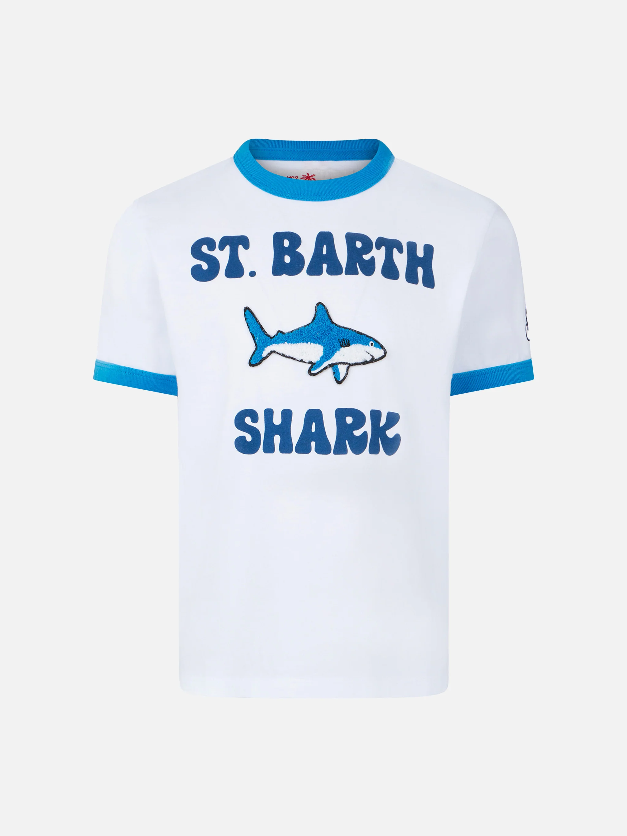 Kinder T-shirt van katoen met haaienprint