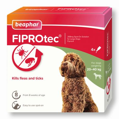 beaphar FIPROtec® Loppe- og flåtmiddel spot-on til hunde - L (20-40 kg)
