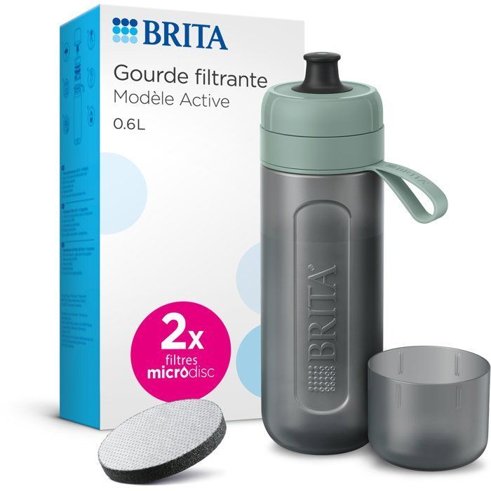 Garrafa com filtro ativo de 0,6 l + 2 microdiscos incluídos Brita 1052248
