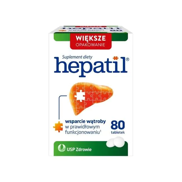 Hepatil, Suplement diety wspomagający pracę wątroby, 80 tabletek