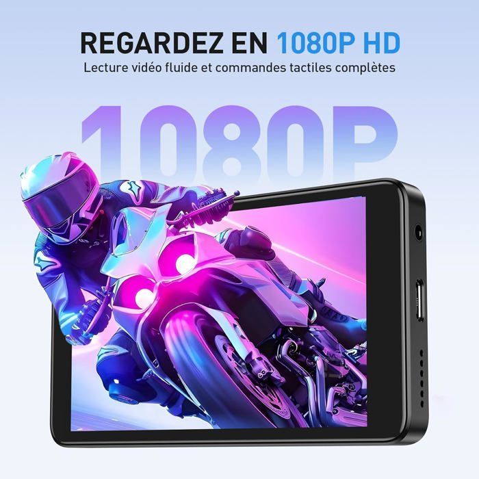 AGPTEK MP4 Bluetooth WiFi 96Go, Lecteur Musique Spotify avec Android 14 Grand Écran Tactile IPS, Supporte Installer Application