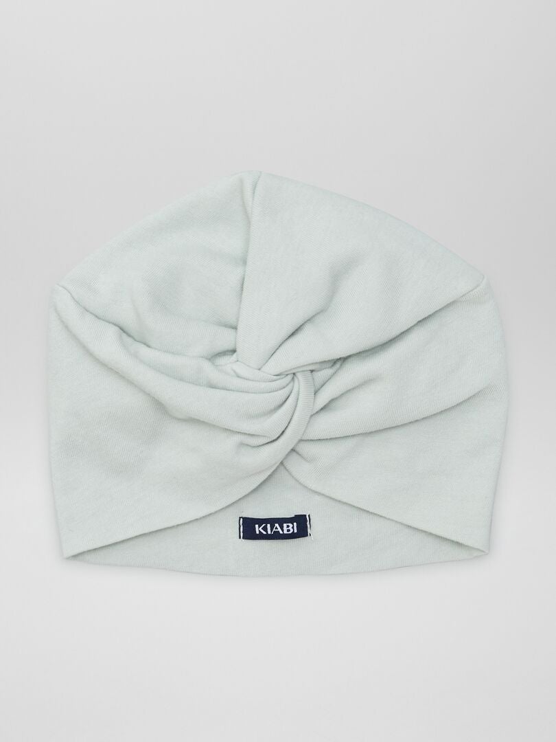 Gorro turbante de tricô - AZUL