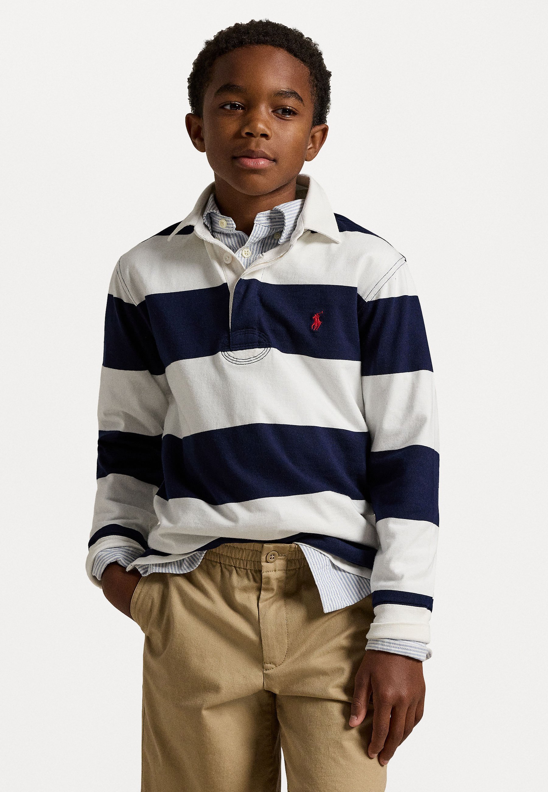 Polo Ralph Lauren top met lange mouwen - wit/cruise navy