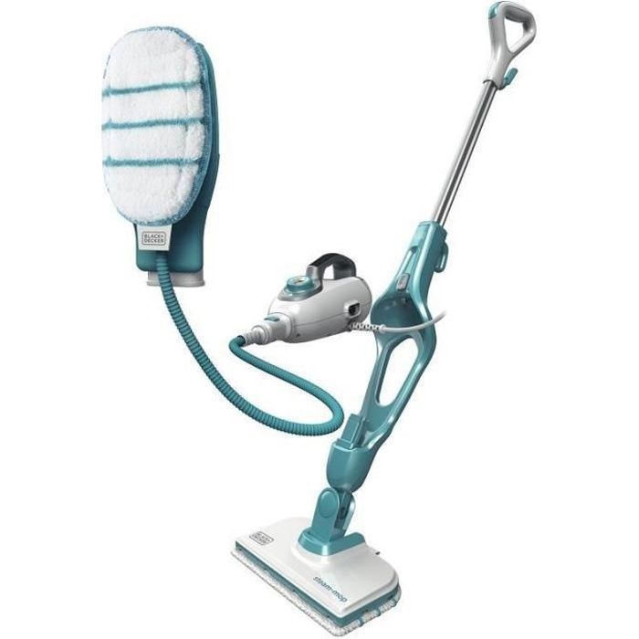 BLACK+DECKER - FSMH1351SM-QS - Mopa de vapor con limpiador de mano 1300W - Depósito de 500ml - Tiempo de calentamiento de 15s - 10 accesorios
