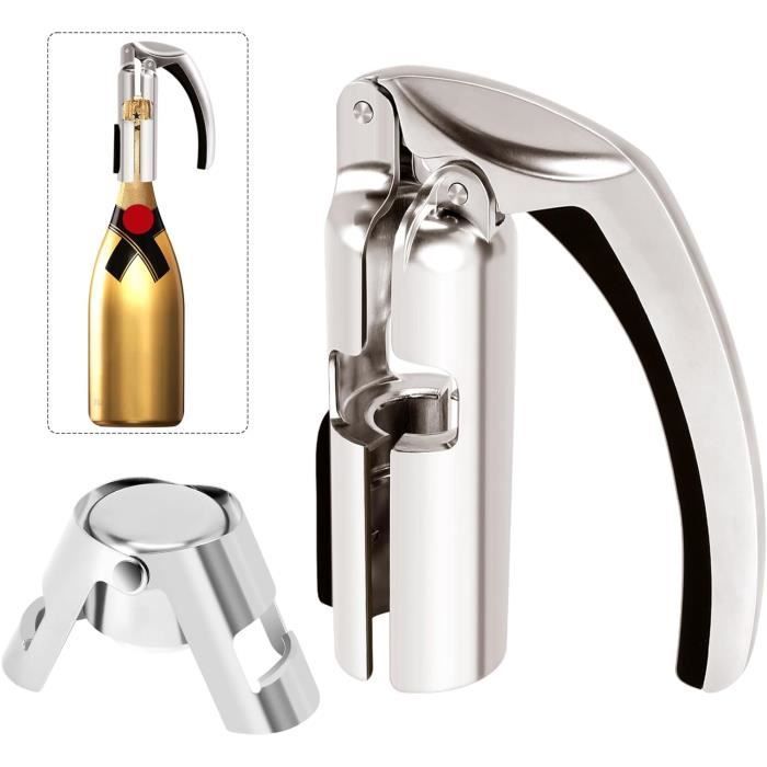 Abrebotellas - Sacacorchos para champán - Aleación de zinc - 2 piezas - Estilo contemporáneo