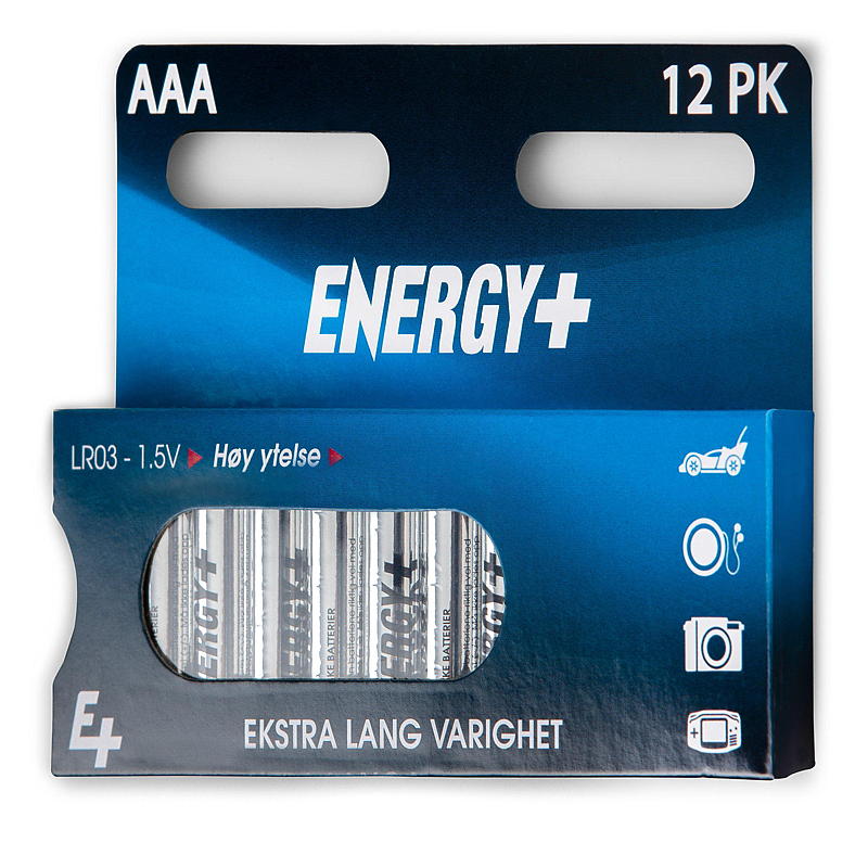 Energibatteri AAA 12-pak, ultra digital, Energi