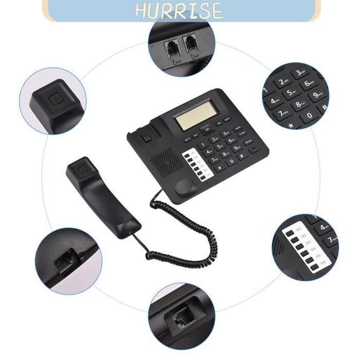 migliori telefoni per la casa, telefono fisso nero, telefono per ufficio, telefono per stampante del computer, telefono nero