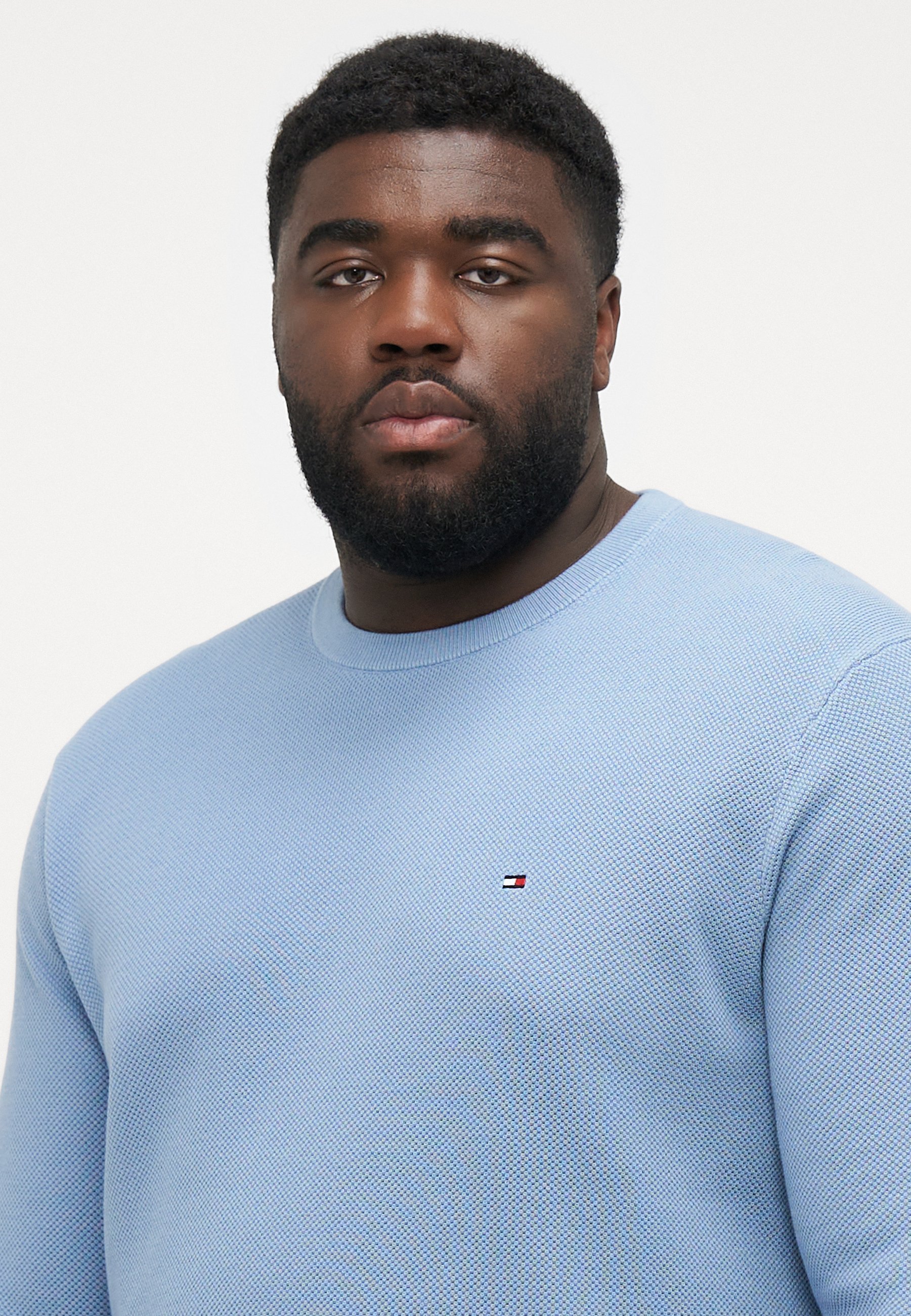 TOMMY HILFIGER ESSENTIAL STRUCTURE CREW NECK - Svetr - black