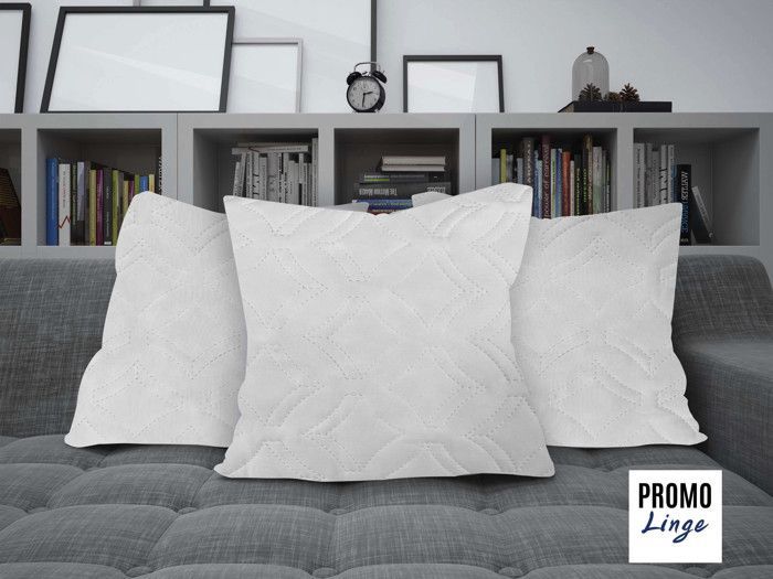 Juego de 2 almohadas firmes de 60x60 cm con relleno de espuma viscoelástica, cojín cuadrado antiácaros y antialérgico, PROMOLINGE