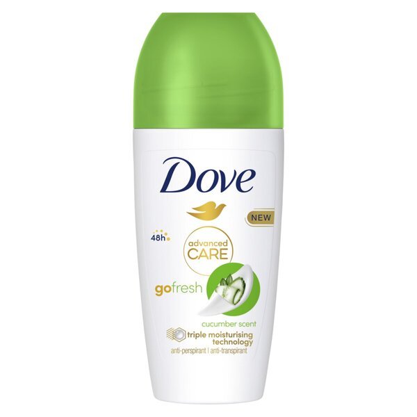 Dove Go Fresh gurķu un zaļās tējas antiperspiranta dezodoranta rullītis, 50 ml