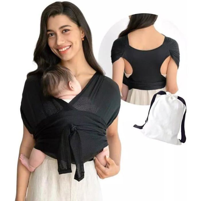 Elastische Babytrage – Babytrage – Kaffee – Größe M