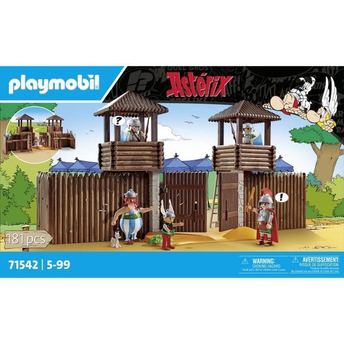 PLAYMOBIL 71542 Camp des Romains, Astérix, Personnages de la BD, 181 pièces, Dès 5 ans