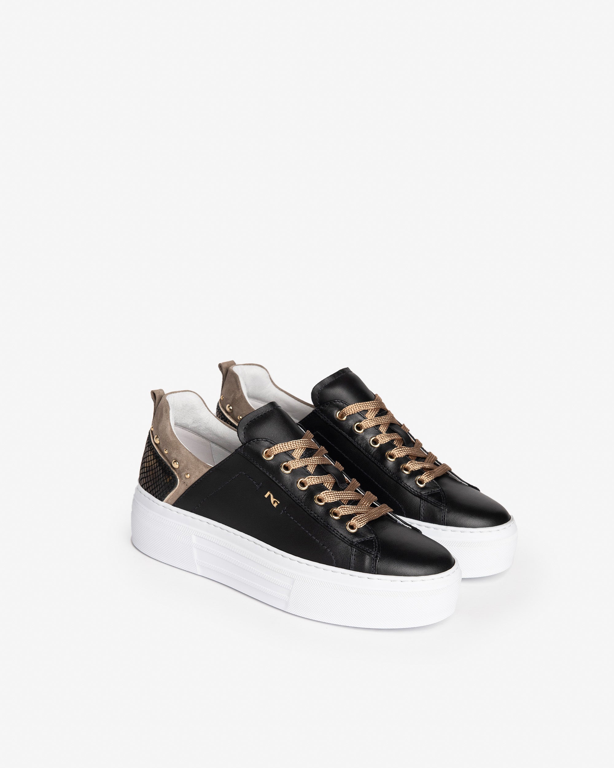  Baskets en cuir et daim pour femmes