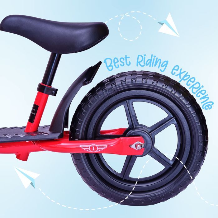 Draisienne Enfant 12 pouces Apollo Aviator – vélo sans pédales léger pour filles et garçons à partir de 2 ans – Couleur Rouge