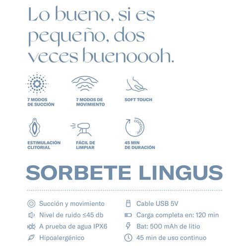 Vibrator za sesanje Lingus Blue Vibratorji za sesanje klitorisa
