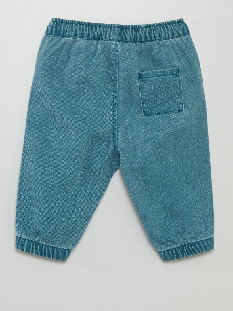 Calça jeans Paperbag - AZUL