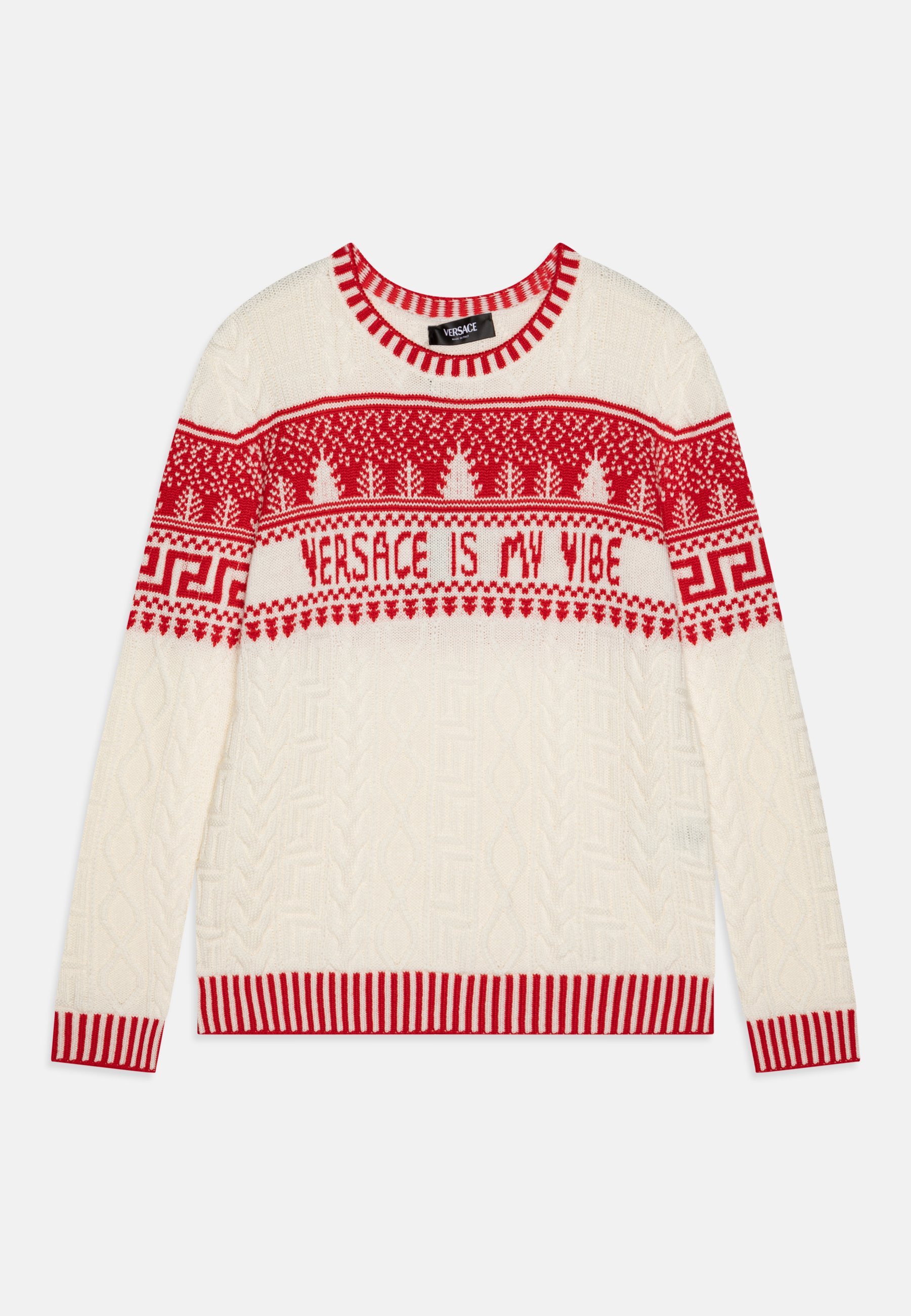 Versace REPOSBLE FAREISLE UNISEX - Pullover - elfenbein