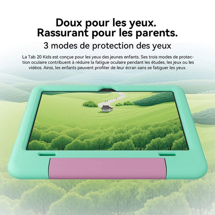 Tablette Tactile Enfants-BLACKVIEW Tab 20 Kids- Android 15-10 Pouces-12Go RAM-64Go ROM,6600 mAh,Contrôle Parental, Face ID- Violet