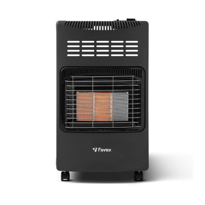 Chauffage d'appoint gaz Plio - FAVEX - Intérieur - Infrarouge - Tuyau et détendeur offerts - 40 m², Pliable, Noir