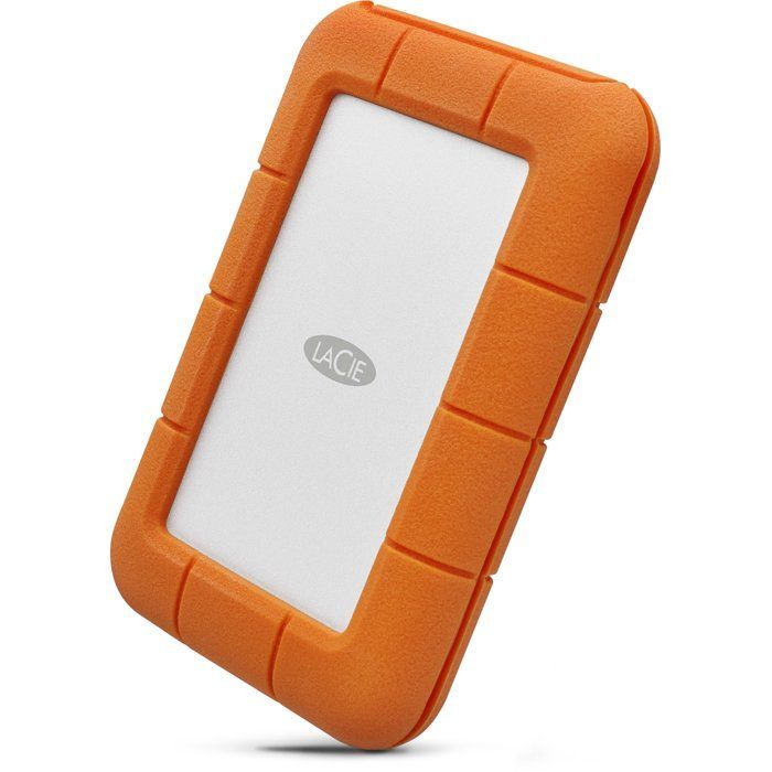 Disque dur externe - LACIE - Rugged USB-C STFR5000800 - 5 To -  3.2 Gen 1 - Gris / Jaune