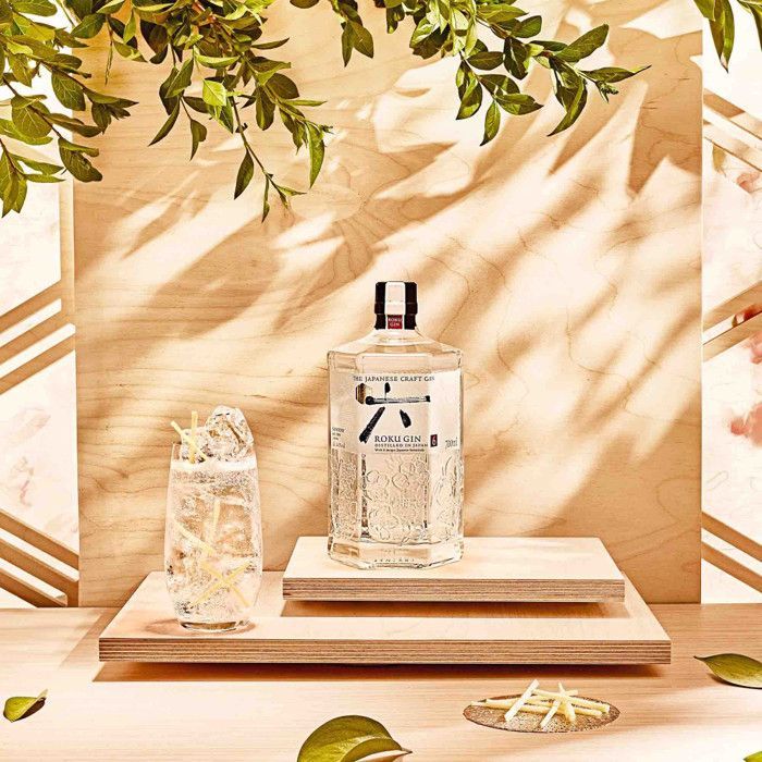 Roku Gin Craft Japonais - Gin aux 6 Botaniques Japonaises| 43% vol | 70cl