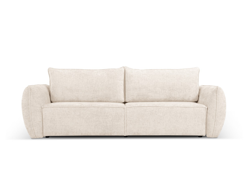 Sofa rozkładana ze schowkiem KAELLE 3 msc. Szenil Beż jasny