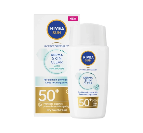 NIVEA SUN Derma Skin Clear przeciwsłoneczny fluid do twarzy SPF50  40 ml