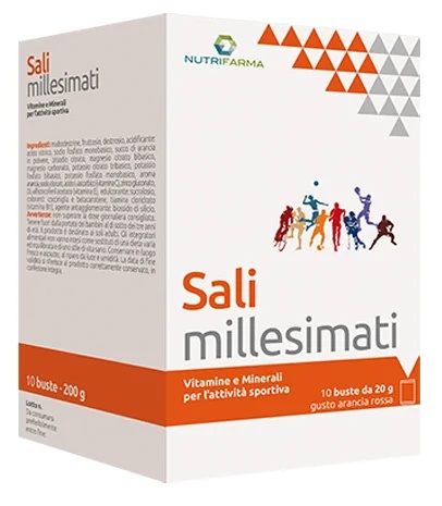 Millesimati-zout, 25 zakjes van 20 g per stuk.